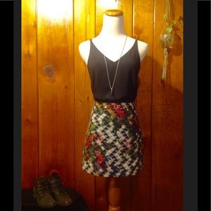TOPSHOP Blur Floral Print Pelmet Skirt 6